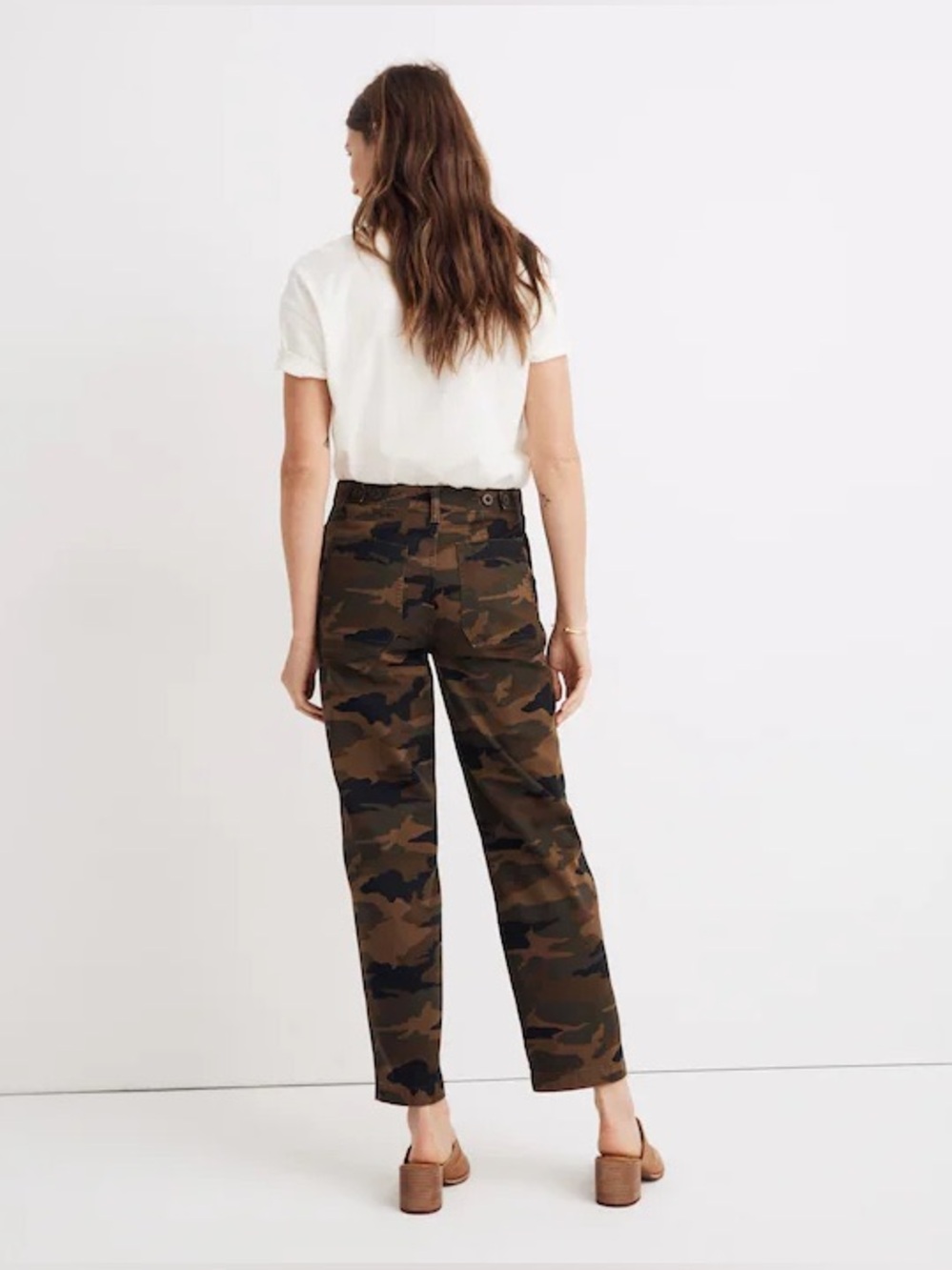 MADEWELL Cotton Grigg Fatigue Army CARGO Pants | Camo Faded Birch - SIZE 33